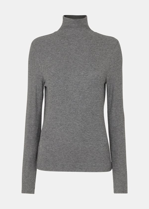 Grey Essential Ribbed Polo